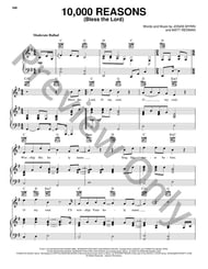 10,000 Reasons piano sheet music cover